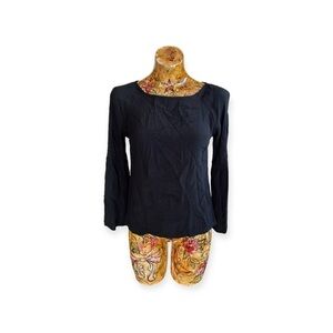 Banana Republic top long sleeve black XS statement sleeve